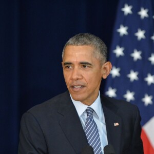 Le président Barack Obama prononce une allocution lors de la conférence des ambassadeurs à Washington. Le 14 mars 2016