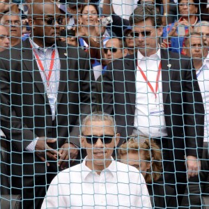 Barack Obama et Michelle avec Raul Castro à La Havane, le 22 mars 2016