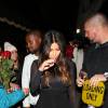 Kanye West, Kim et Kourtney Kardashian quittent le Warwick à Los Angeles, le 23 mars 2016.