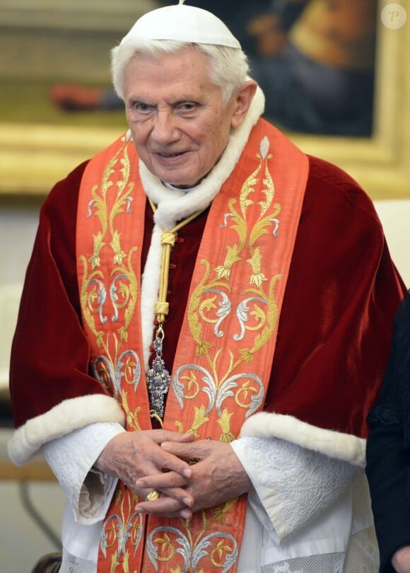 Le Pape Benoit XVI reçoit le president du Guatemala Otto Fernando Perez Molina a Rome, le 16 fevrier 2013.