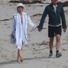Sting et sa femme Trudie Styler se promènent à la plage main dans la main à Saint-Barthélémy le 18 mars 2016
