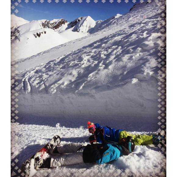 Laure Manaudou et Jérémy Frérot ensemble au ski. Mars 2016.