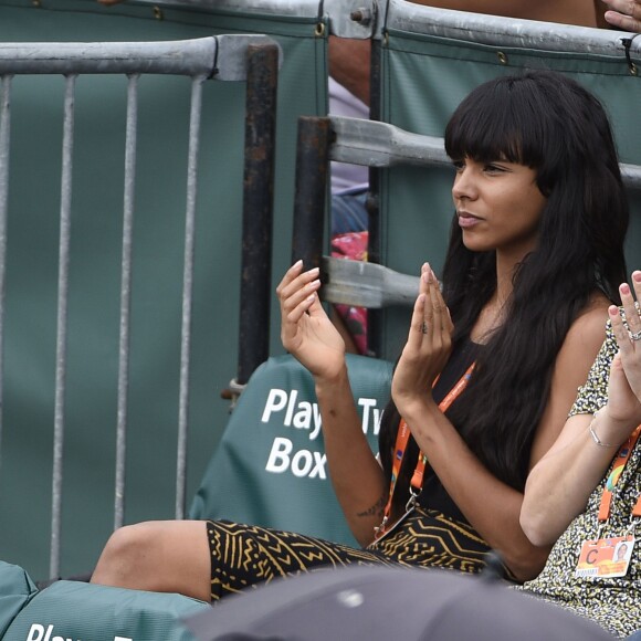 Benoit Paire et Shy'm durant l'Open de Miami, le 25 mars 2016.