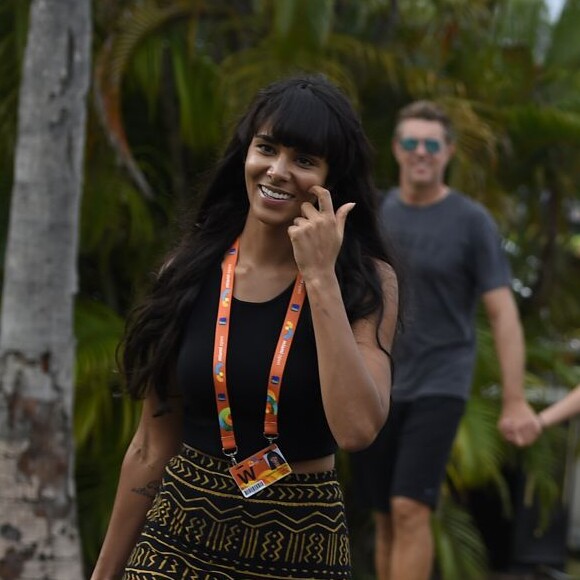 Benoit Paire et la sublime Shy'm durant l'Open de Miami, le 25 mars 2016.