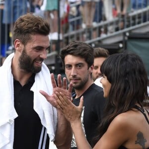 Benoit Paire et Shy'm durant l'Open de Miami, le 25 mars 2016.