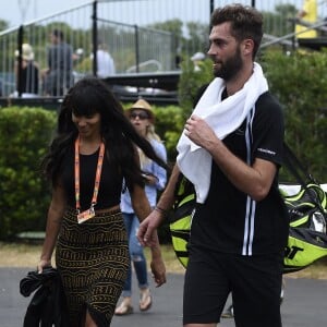 Le sportif Benoit Paire et Shy'm durant l'Open de Miami, le 25 mars 2016.