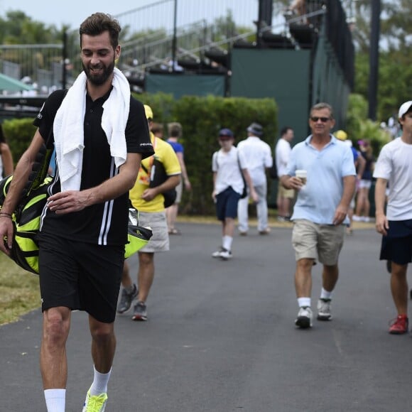 Benoit Paire et Shy'm durant l'Open de Miami, le 25 mars 2016.