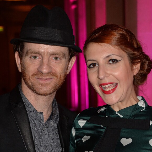 Mathias Malzieu (Dionysos) et sa compagne Rose Marie - Lancement du livre "Finger in the nose" par Sandra Lou pour lutter contre le cancer des enfants au Palais Brongniart à Paris, le 2 novembre 2015. © Veeren Ramsamy/Bestimage