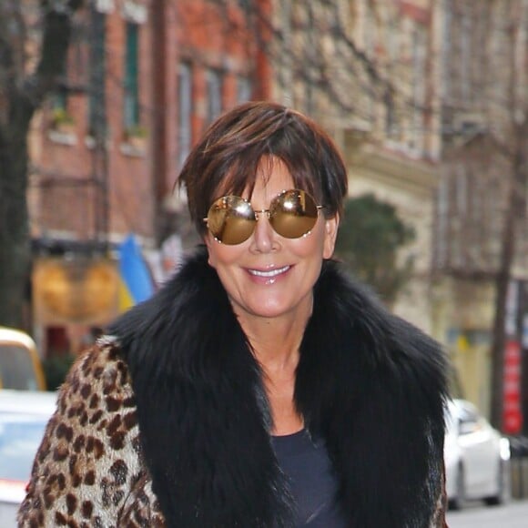 Kris Jenner dans les rues de New York, le 10 février 2016.