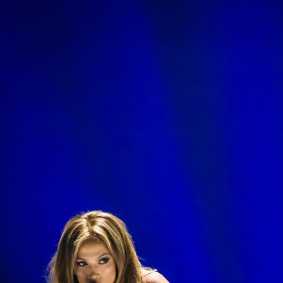 Jennifer Lopez sur la scène du Colosseum au Caesars Palace de Las Vegas, le 31 décembre 2014