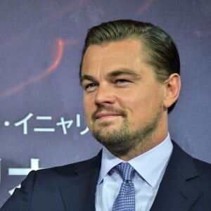 Leonardo DiCaprio lors d'une conférence de presse pour le film "The Revenant" à l'hôtel Ritz Carlton à Tokyo, le 23 mars 2016.