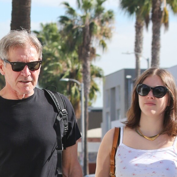 Harrison Ford et sa fille Georgia à Venice, Los Angeles, le 2 décembre 2014.