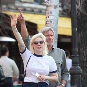 Harrison Ford est allé déjeuner avec sa fille Georgia à New York le 9 mars 2016 © CPA/Bestimage