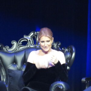 Céline Dion assiste à la cérémonie en hommage à son mari René Angélil, intitulée "Celebration of Life" avec son fils aîné René-Charles au Caesars Palace de Las Vegas le 3 février 2016.