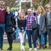 Amaury Leveaux et sa compagne Elizaveta, Aurélia Crebessegues et son mari Cartman (aka Sébastien Patoche, de son vrai nom Nicolas-Bonaventure Ciattoni), Elodie Fontan, Philippe Lacheau lors des Dimanches au Galop à l'Hippodrome d’Auteuil, Paris le 3 avril 2016. Les Dimanches au Galop sont des sorties dominicales destinées aux familles pour une immersion ludique et sportive dans le monde des courses de chevaux. © Florian Leger / Share & Dare via Bestimage