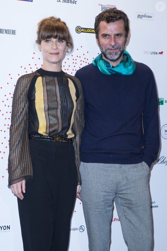 Marina Foïs et son compagnon Eric Lartigau - Inauguration de l'exposition "Lumière! Le cinéma inventé!" au Grand Palais à Paris, le 26 mars 2015.
