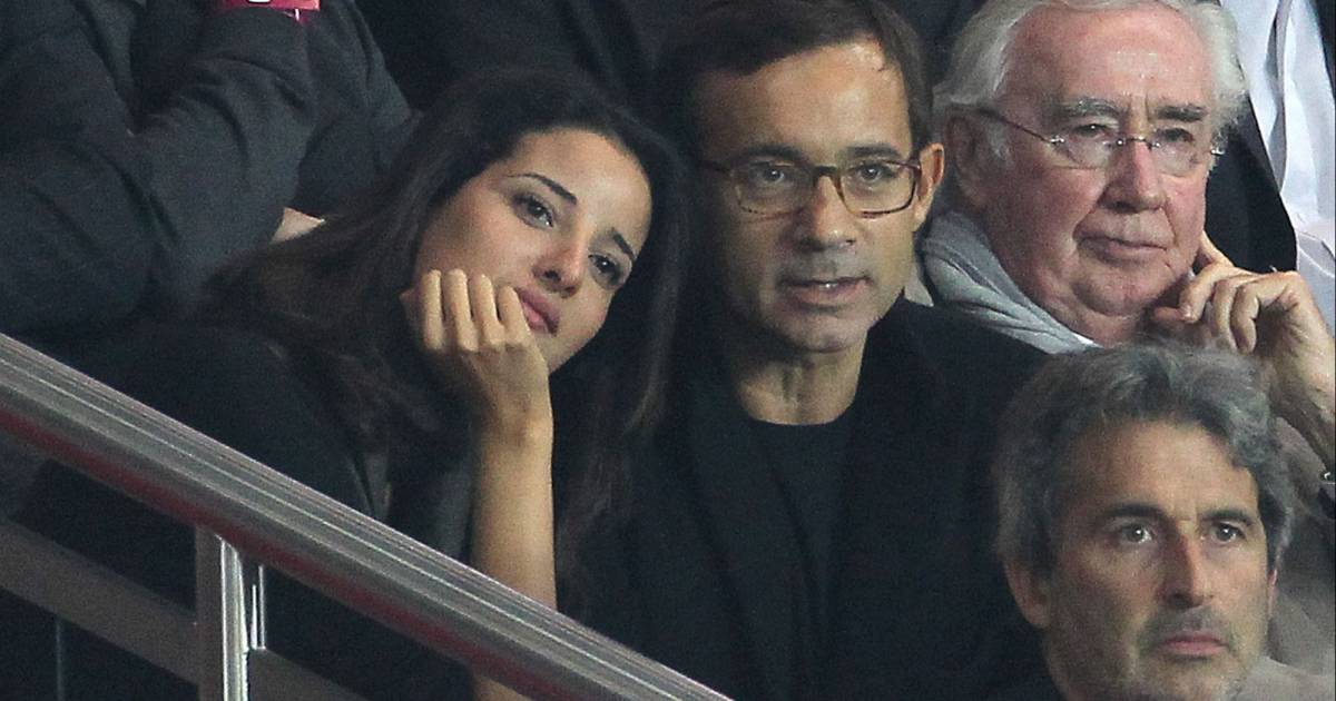 Jean Luc Delarue Et Sa Compagne Anissa People Au Match De Foot Psg Nice Au Parc Des Princes à