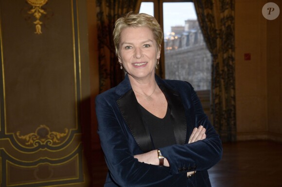 Elise Lucet, à l'Hôtel de Ville de Paris, le 17 février 2014.