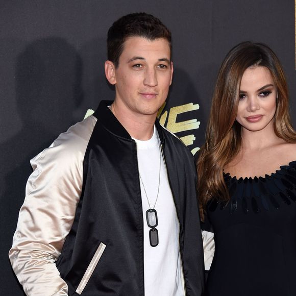 Miles Teller et sa compagne Keleigh Sperry - Cérémonie des MTV Movie Awards 2016 à Los Angeles le 9 avril 2016