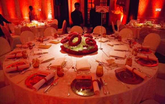 Atmosphère au Taj Palace Hotel à Mumbai le 10 avril 2016 lors du gala organisé organisé à l'occasion de la visite officielle du prince William et de Kate Middleton par la British Asian Foundation, avec la participation de nombreuses stars de Bollywood, au premier jour de leur visite officielle en Inde.