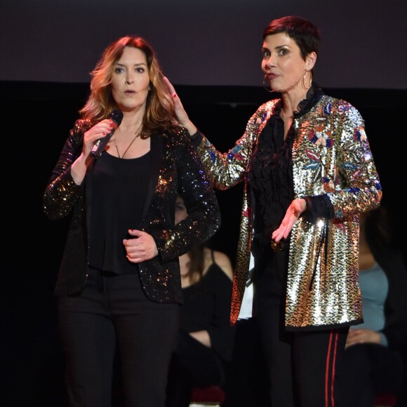 Cristina Cordula et Sandrine Alexi - Soirée spectacle à l'occasion des 15 ans de l'association "Innocence en Danger" au théâtre des Variétés à Paris, le 11 avril 2016. © Lionel Urman/Bestimage