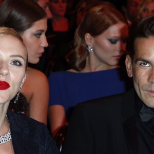 Scarlett Johansson et Romain Dauriac à la cérémonie des César le 28 février 2014