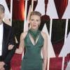 Romain Dauriac et Scarlett Johansson à la 87e cérémonie des Oscars à Hollywood le 22 février 2015