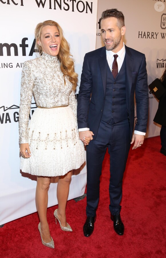 Blake Lively et Ryan Reynolds au gala de l'amfAR 2016 au Cipriani Wall Street à New York le 10 février 2016 