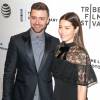 Justin Timberlake et sa femme Jessica Biel à la première de "The Devil and the Deep Blue Sea' à New York, le 14 avril 2016  Celebrities at the premiere of "The Devil and the Deep Blue Sea' in New York City, New York on April 14, 2016.14/04/2016 - New York