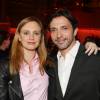 Exclusif - Sébastien Roch et sa compagne Florence - Présentation en avant-première du 300ème épisode de la série "Les Mystères de l'Amour" au siège de TF1 à Boulogne-Billancourt le 14 avril 2016. Cet événement sera diffusé sur TMC le samedi 16 avril à 19h45. Il a plus de 25 ans que ces acteurs jouent ensemble; la première série était "Hélène et les garçons" en 1992 sur TF1 produite par Jean-Luc Azoulay. © Denis Guignebourg/Bestimage