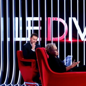 Exclusif - Muriel Robin et Marc-Olivier Fogiel, le 15 avril 2016 sur le tournage de l'émission Le Divan. Diffusion le mardi 19 avril 2016 à 23h10 sur France 3. © Dominique Jacovides