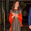 Kate Middleton, duchesse de Cambridge, en robe Tory Burch le 14 avril 2016, lors de sa visite officielle en Inde et au Bhoutan (10-16 avril) avec le prince William