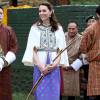 Kate Middleton, duchesse de Cambridge, en kira et haut Paul & Joe le 14 avril 2016, lors de sa visite officielle en Inde et au Bhoutan (10-16 avril) avec le prince William