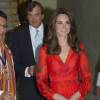 Kate Middleton, duchesse de Cambridge, en robe Beulah London le 16 avril 2016, lors de sa visite officielle en Inde et au Bhoutan (10-16 avril) avec le prince William