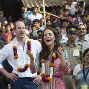 Kate Middleton, duchesse de Cambridge, en robe Anita Dongre le 10 avril 2016, lors de sa visite officielle en Inde et au Bhoutan (10-16 avril) avec le prince William