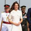 Kate Middleton, duchesse de Cambridge, en robe Emilia Wickstead le 11 avril 2016, lors de sa visite officielle en Inde et au Bhoutan (10-16 avril) avec le prince William