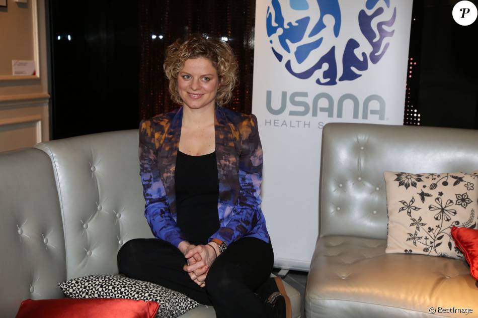 Kim Clijsters lors d&#039;une conférence de presse pour les complèments alimentaires USANA à l&#039;hôtel W à Paris, le 6 avril 2013.