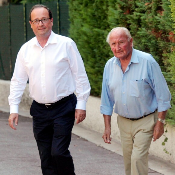François et Georges Hollande à Cannes le 13 août 2014