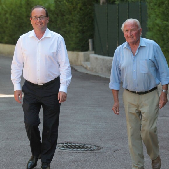François et Georges Hollande à Cannes le 13 août 2014