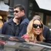 Mariah Carey et son fiancé James Packer arrivent au magasin Tom Ford, rue Saint-Honoré. Paris, le 22 avril 2016.