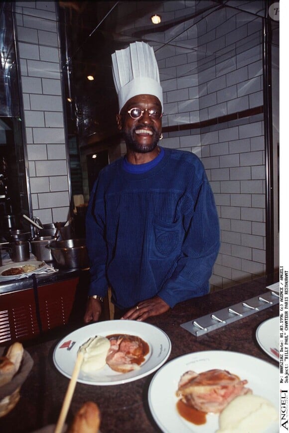Billy Paul au restaurant "La table du marché" à Paris, le 1er mars 1996