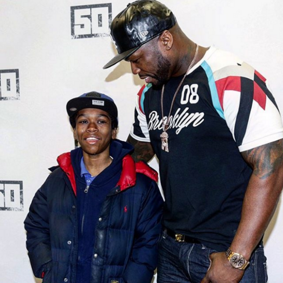 50 Cent (Curtis James Jackson III) a rencontré son troisième enfant: un garçon prénommé Davian. Photo publiée le 23 avril 2016.