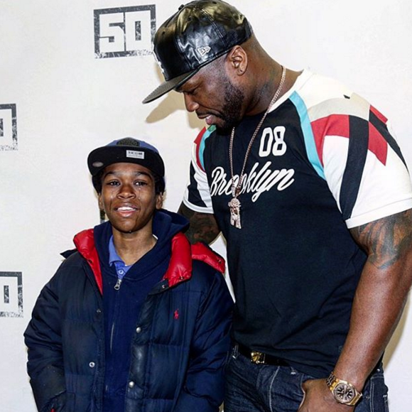 50 Cent (Curtis James Jackson III) a rencontré son troisième enfant: un garçon prénommé Davian. Photo publiée le 23 avril 2016.