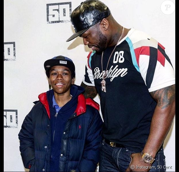 50 Cent (Curtis James Jackson III) a rencontré son troisième enfant: un garçon prénommé Davian. Photo publiée le 23 avril 2016.