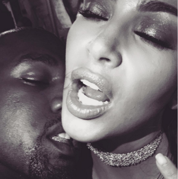 Photo de Kanye West et Kim Kardashian publiée le 23 avril 2016.
