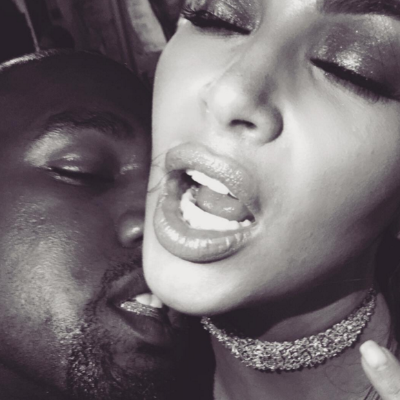 Photo de Kanye West et Kim Kardashian publiée le 23 avril 2016.