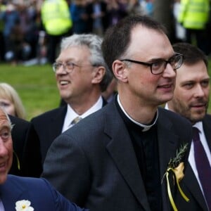 Le prince Charles a déposé une couronne sur la tombe de William Shakespeare en l'église de la Sainte Trinité à l'occasion du 400e anniversaire de sa mort à Stratford-upon-Avon le 23 avril 2016.