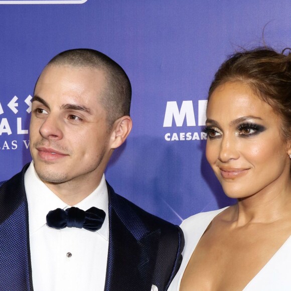 Casper Smart et sa compagne Jennifer Lopez lors de l'after party "Jennifer Lopez : All I have" et de l'inauguration du restaurant Mr Chow à Las Vegas, le 20 janvier 2016.