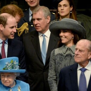 Le duc et la duchesse de Cambridge le 14 amrs 2016 à Londres lors d'une messe à l'occasion de la Journée du Commonwealth. Kate Middleton et le prince William fêtent leurs 5 ans de mariage le 29 avril 2011.