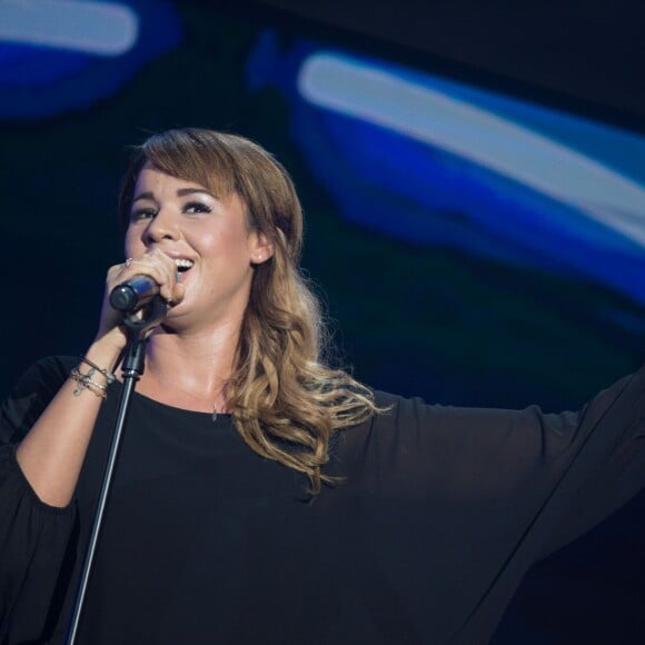 Exclusif - Chimène Badi - Enregistrement de l'emission "Hier Encore", presentée par Virginie Guilhaume, à l'Olympia à Paris. Le 9 janvier 2014.